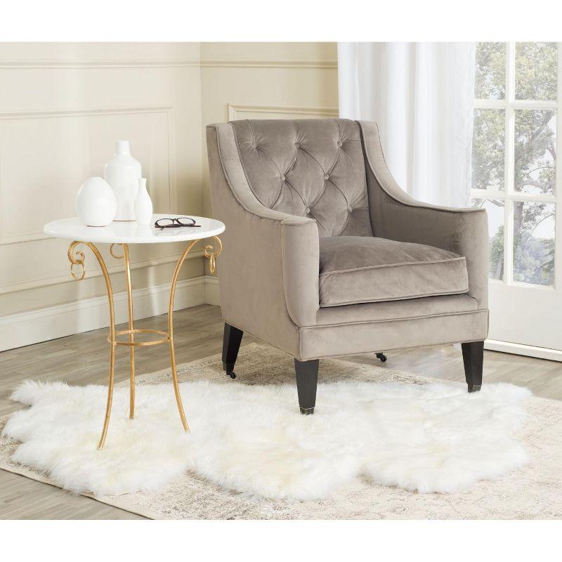 Tamara Accent Table - FOX2500A - Gold/White - Safavieh Couture