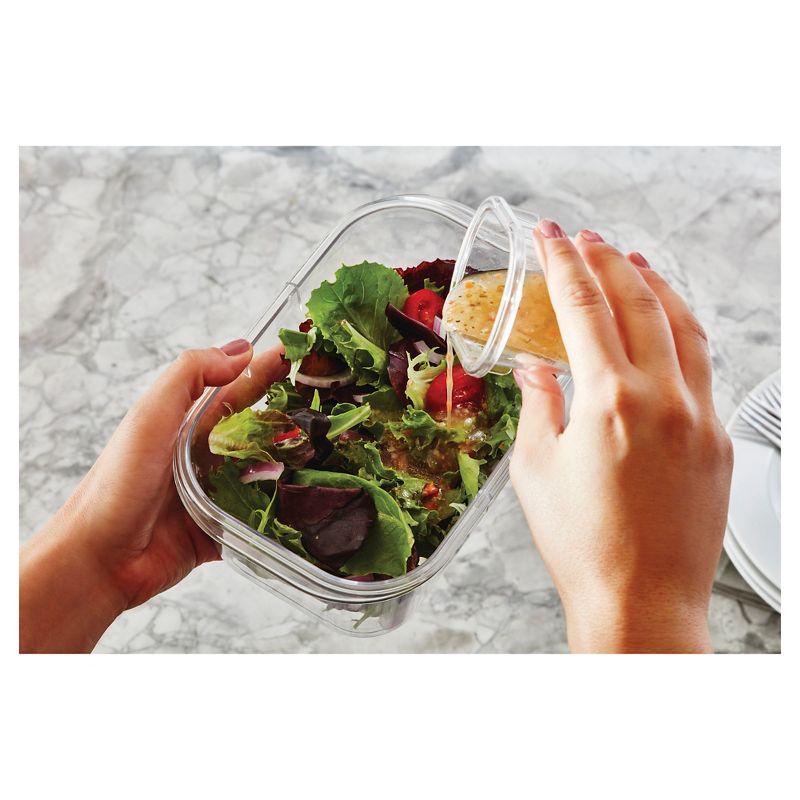 Rubbermaid 2pk 0.5 Cup Brilliance Food Storage Containers:Leakproof, Stackable, Airtight, Microwave & Freezer Safe