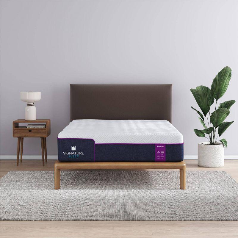 Signature Sleep Memoir 12" Memory Foam Mattress Full: Medium Firm, CertiPUR-US & OEKO-TEX Certified, 12" Thickness, Knit Cover