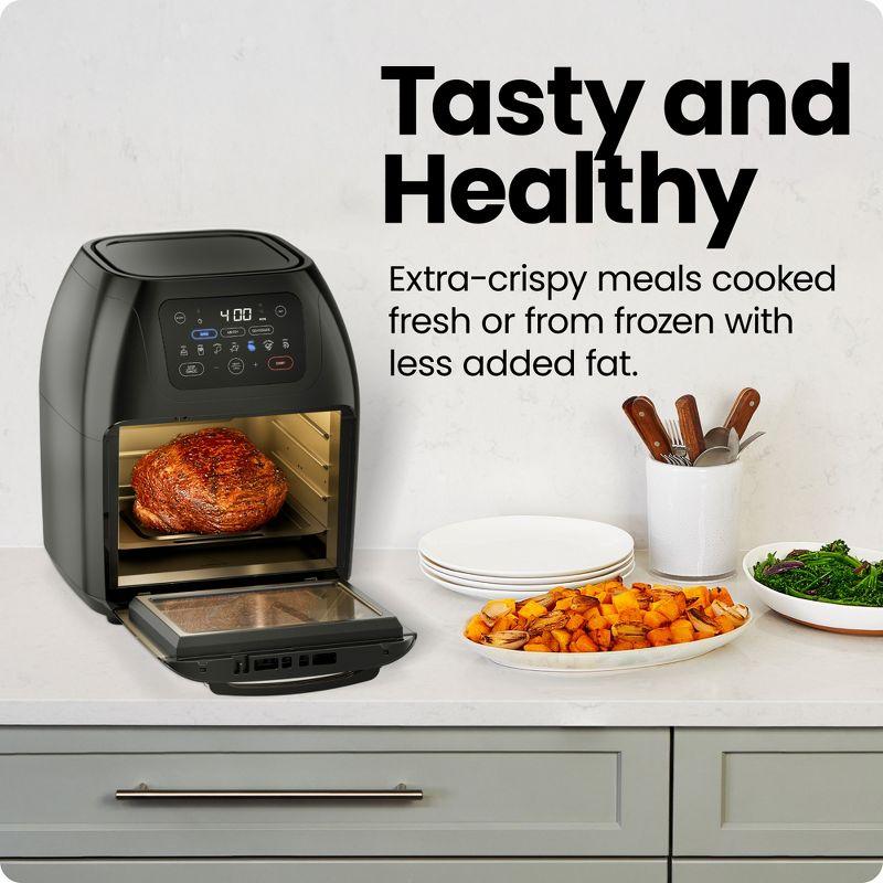 Chefman Multifunctional Digital 10 Qt. Air Fryer+ Rotisserie, Fry, Roast & Bake, 17 Presets - Black