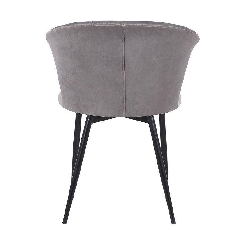 Lulu Contemporary Dining Chair Black/Gray - Armen Living