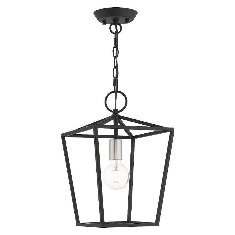 Devonshire Black Metal 1-Light Indoor/Outdoor LED Pendant