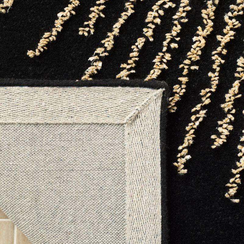 Soho SOH655 Hand Tufted Indoor Area Rug - Black/Beige - 7'6"x9'6" - Safavieh