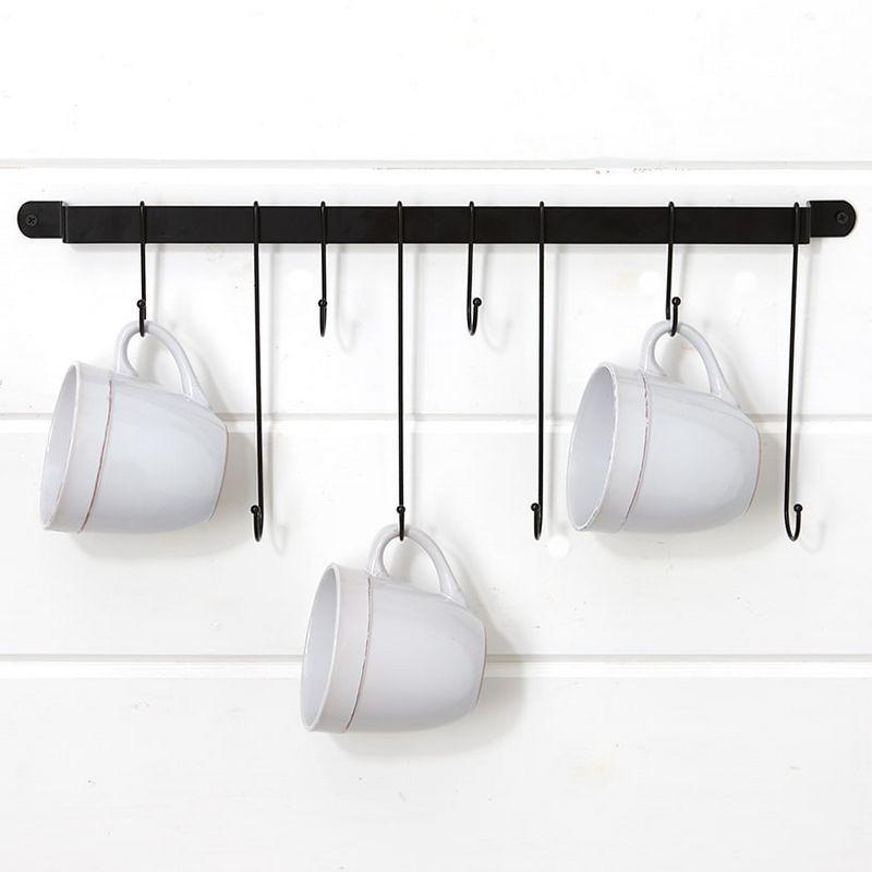 The Lakeside Collection Wall-Mounted Coffee Mug Rack