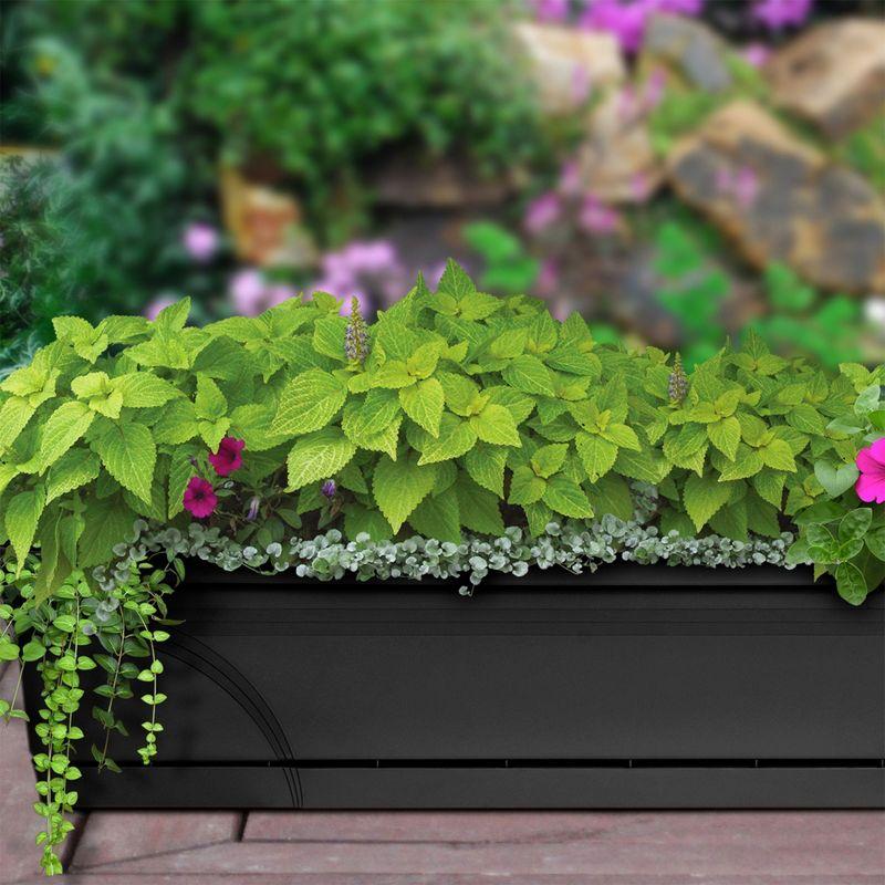 Southern Patio Rectangular Indoor Outdoor Medallion Hanging Windowsill Garden Box Planter.