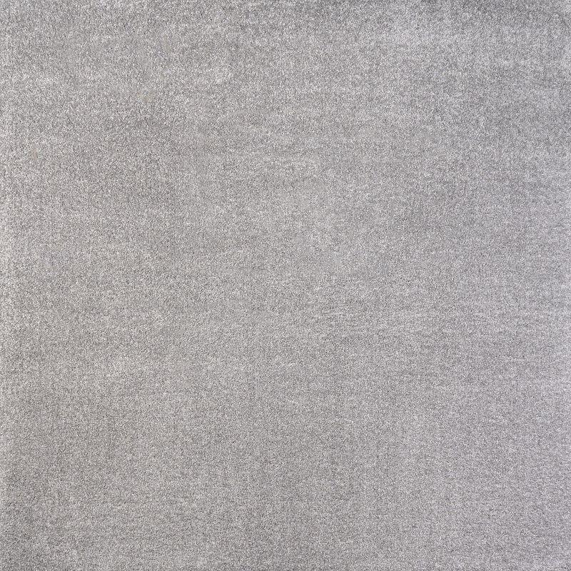 Light Gray Synthetic 9' Square Reversible Area Rug