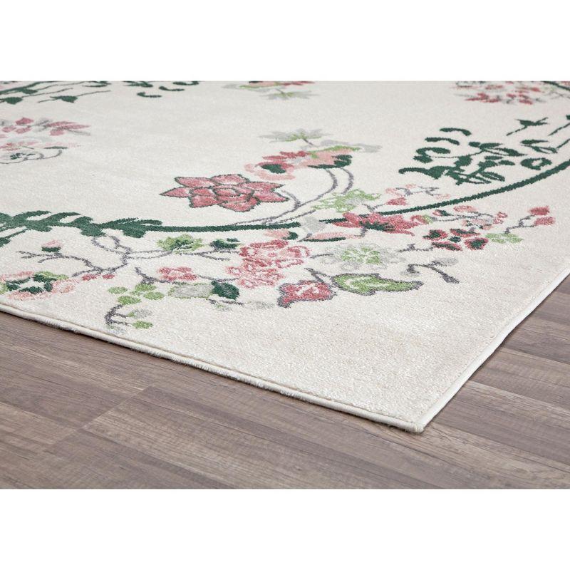 Rugs America Hanna Floral Transitional Area Rug