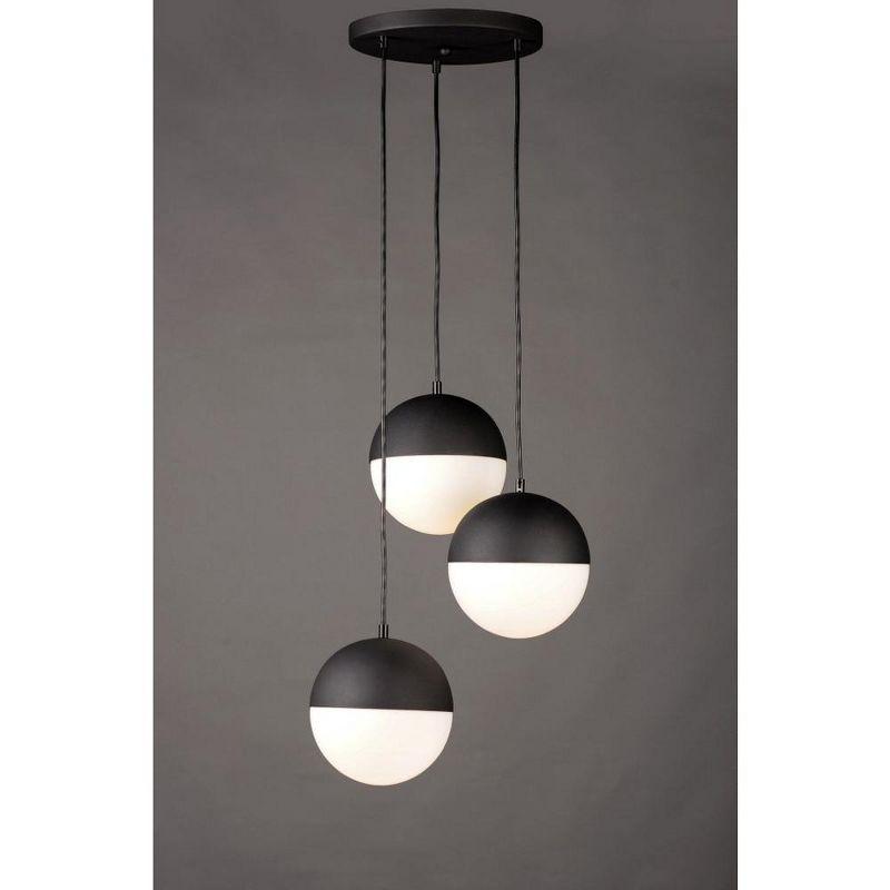 ET2 Lighting Half Moon 3 - Light Pendant in  Black