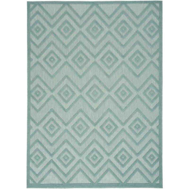 Nourison Versatile Solid Diamond Indoor Outdoor Flatweave Area Rug