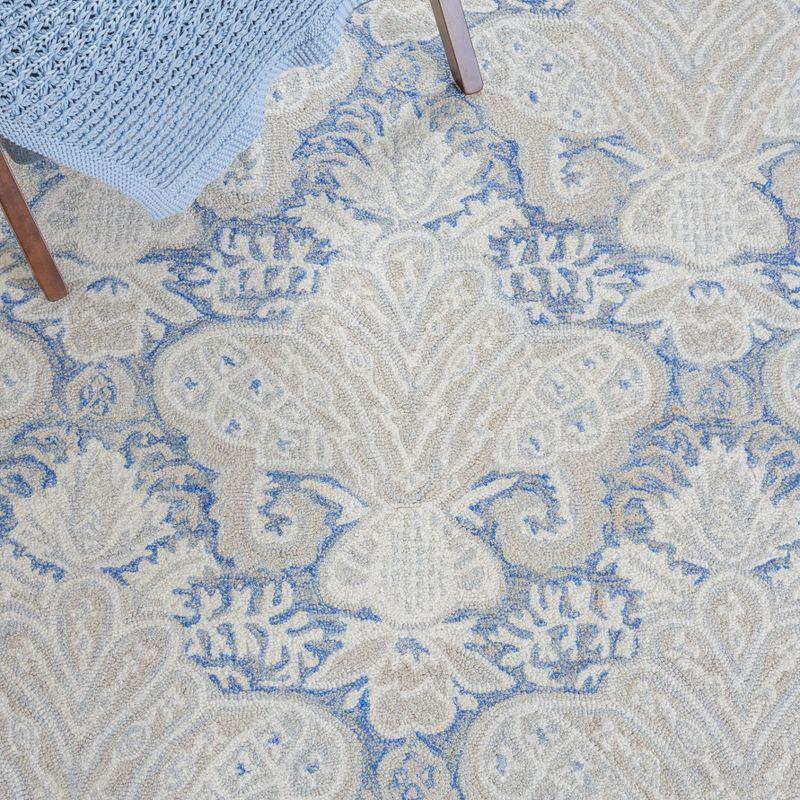 Micro-Loop MLP539 Hand Tufted Indoor Accent Rug - Blue/Ivory - 4'x6' - Safavieh