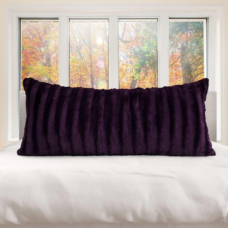 Cheer Collection Faux Fur Throw Pillow