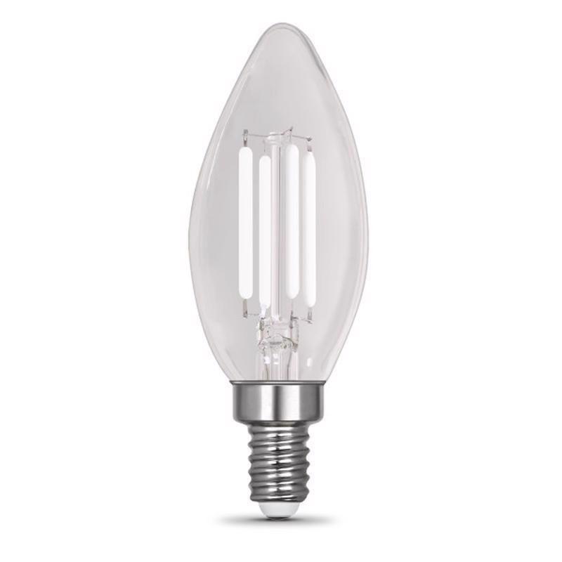 Feit LED Filament B10 E12 (Candelabra) Filament LED Bulb Daylight 100 Watt Equivalence 2 pk