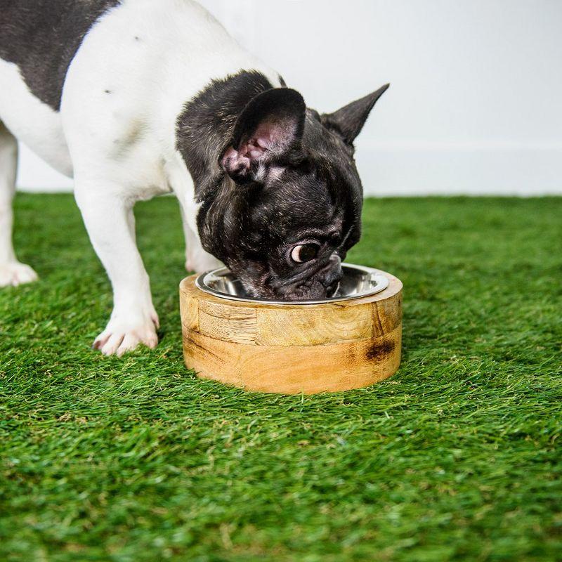 GF PET Mango Wood Dog Bowl