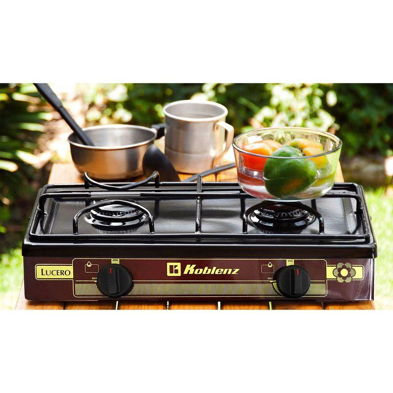 Koblenz® PFK-200 2-Burner Outdoor Gas Stove Top in White