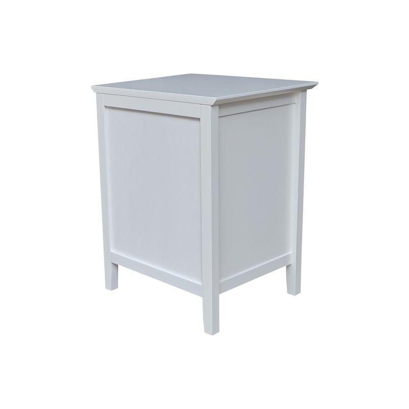 International Concepts Solid Wood Bedroom Nightstand with 3 Drawers, White