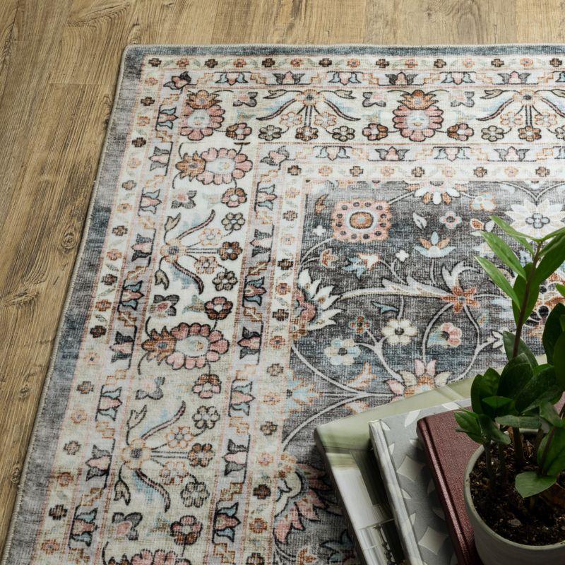Oriental Weavers Sumter SUM07 Grey/ Ivory Indoor Area Rug - 3'6" x 5'6"