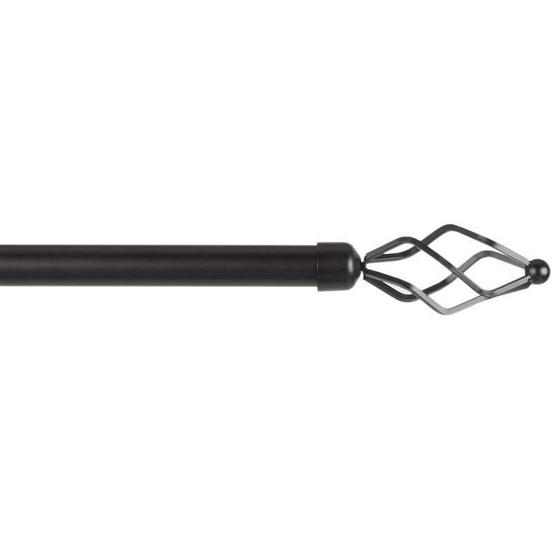 Amalgamated Textiles Exclusive Home Lancelot 1" Window Curtain Rod and Finial Set, Adjustable