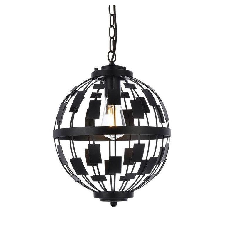 Elegant Lighting Levante 1 light pendant in black