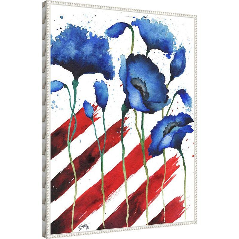 Amanti Art Patriotic Floral II by Elizabeth Medley Canvas Wall Art Print Framed 23 x 30-in.