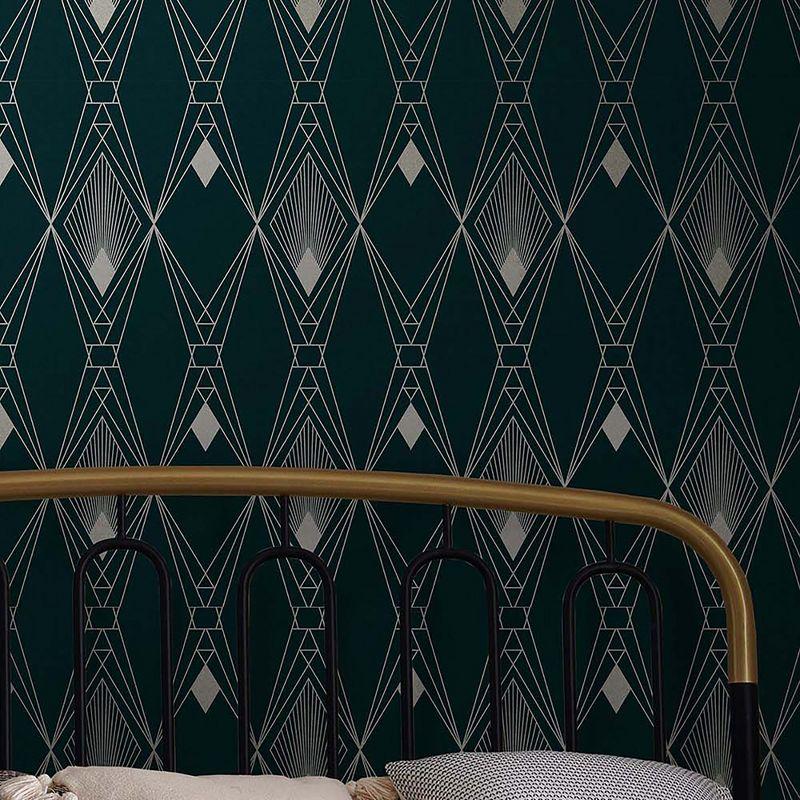 NEXT Deco Geometric Teal Wallpaper