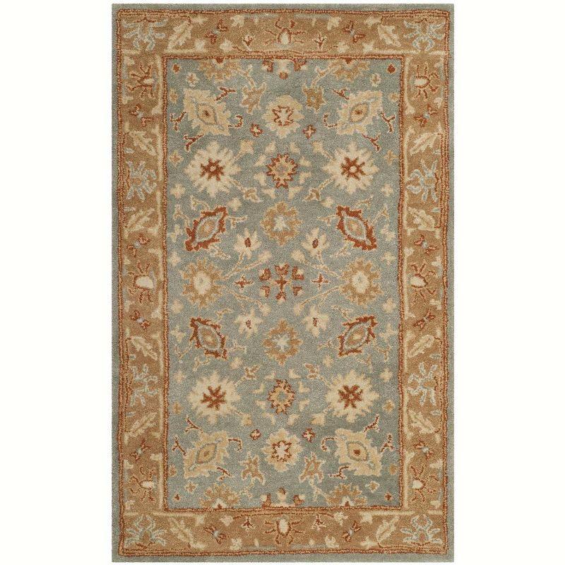 Antiquity AT61 Hand Tufted Indoor Accent Rug - Blue/Beige - 3'x5' - Safavieh