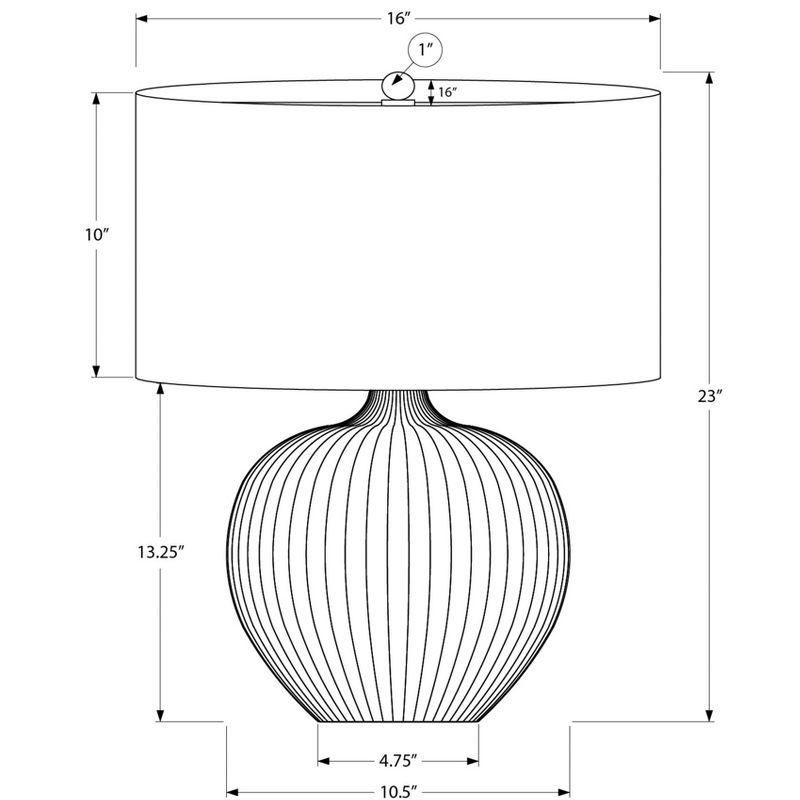 Monarch Specialties Lighting 23inchH Table Lamp Black Ceramic Black Shade Contemporary