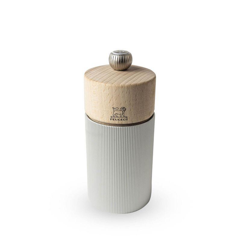 Peugeot 5" Natural Beechwood and Aluminum Salt Mill