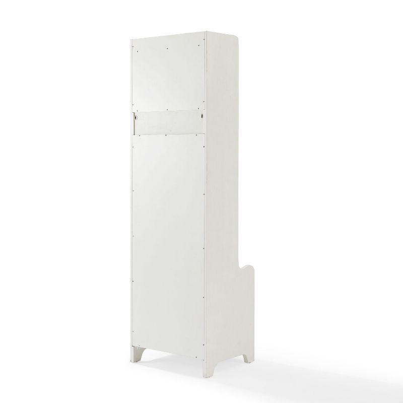 Fremont Entryway Tower White - Crosley: Antique Finish Hall Tree, Wood Veneer, Mudroom Organizer with Hooks