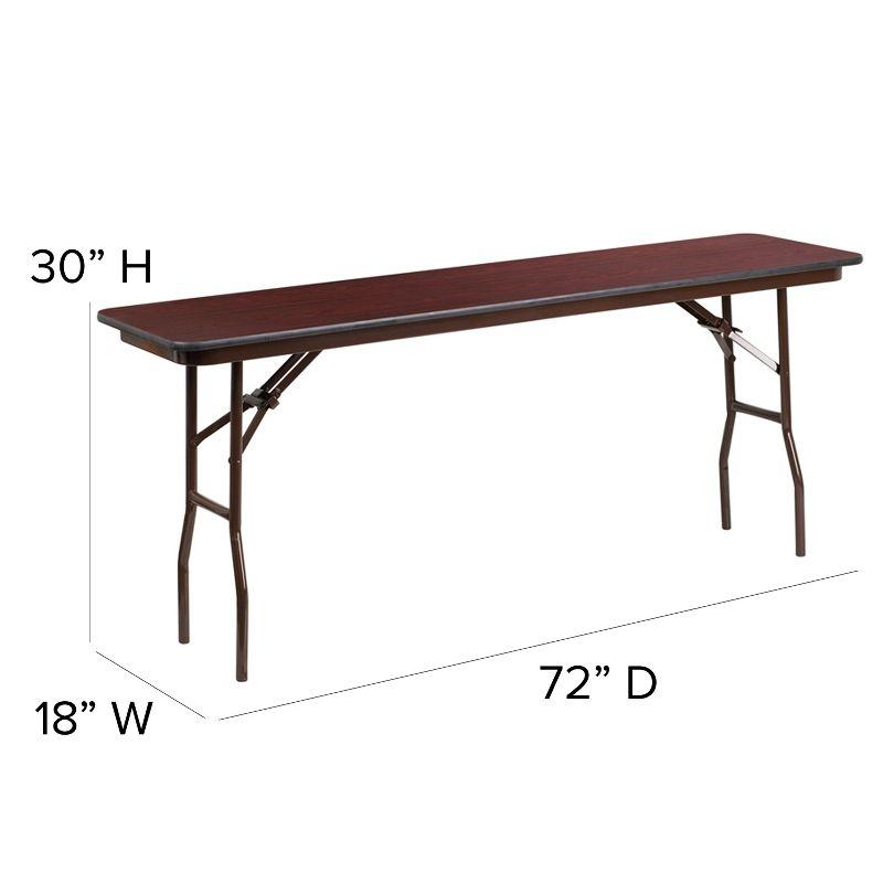 Flash Furniture 6-Foot Mahogany Melamine Laminate Folding Training Table