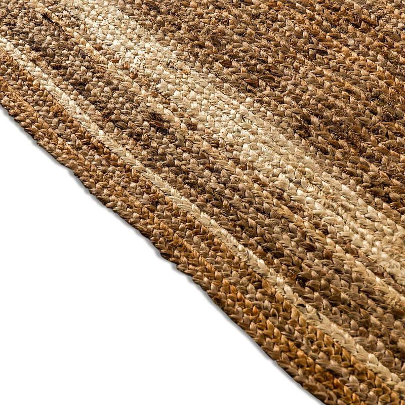 Flash Furniture Natural Fiber Jute Area Rug - Braided Indoor Jute Rug - Natural Area Rugs