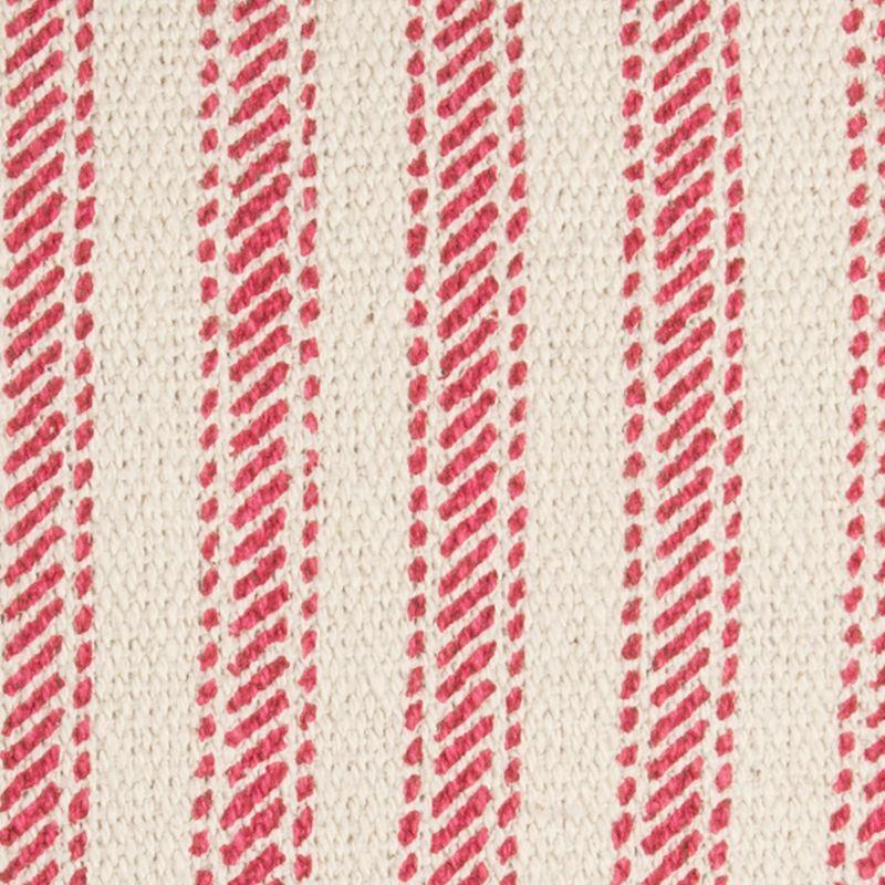 Elegant Striped Square Throw Pillow in Red and Neutral - 20"x20"