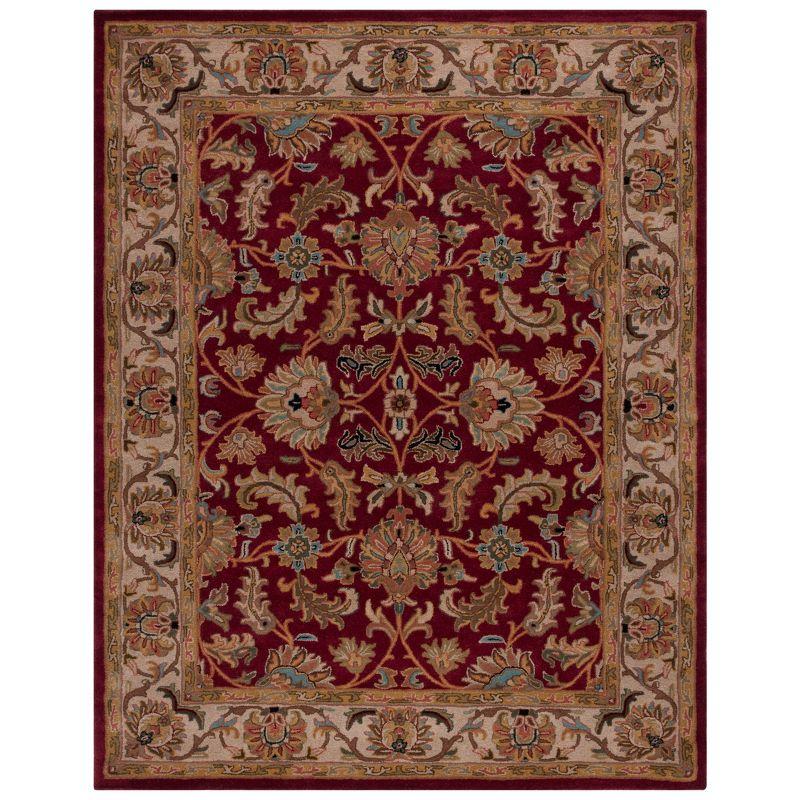 Heritage HG628 Hand Tufted Area Rug - Red/Ivory - 8'3"x11' - Safavieh.