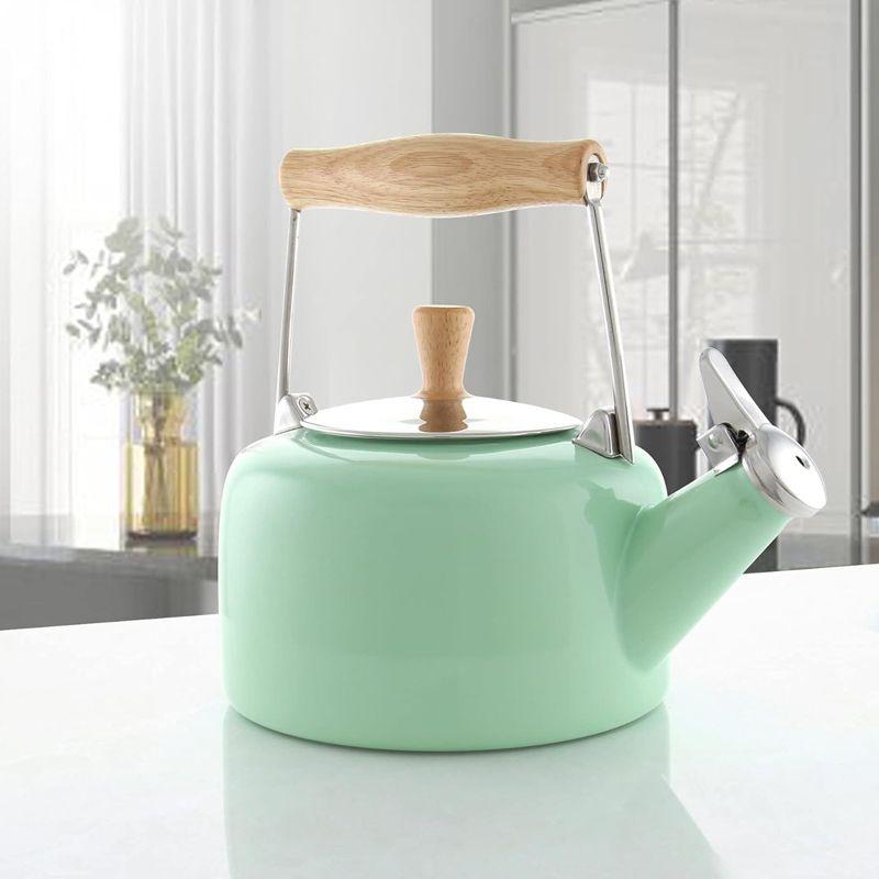 Chantal 1.4-Quart Enamel-on-Steel Sven Teakettle