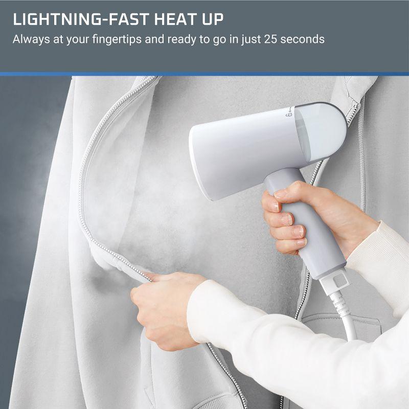 Rowenta Handheld Garment Steamer for Clothes Travel Steam Gray: Travel-Size, Vertical Steam, Comfort-Grip Handle, 1099W