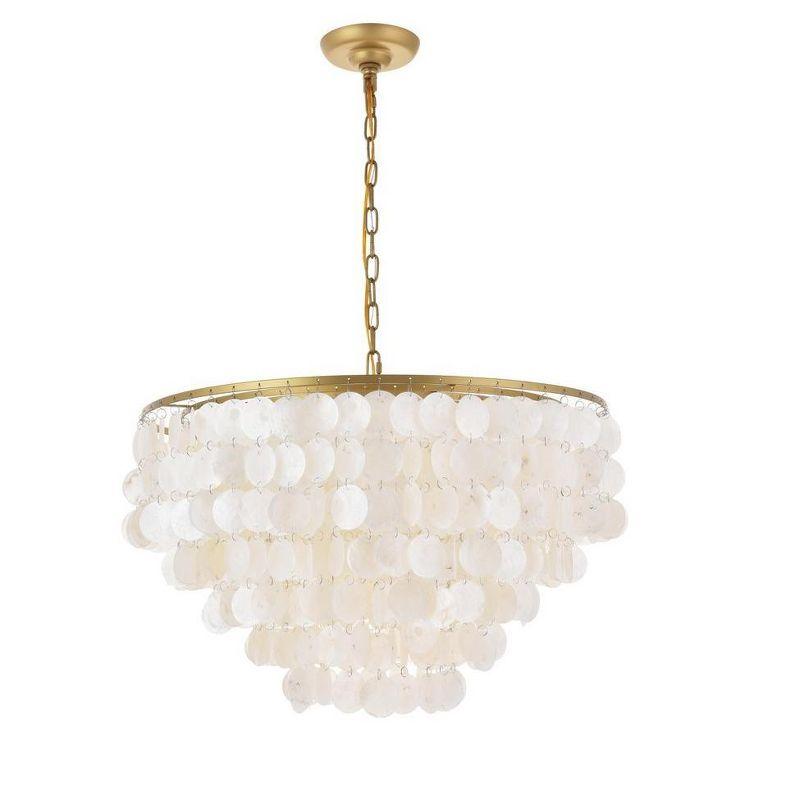 Elegant Lighting Selene 6 light Brass Pendant