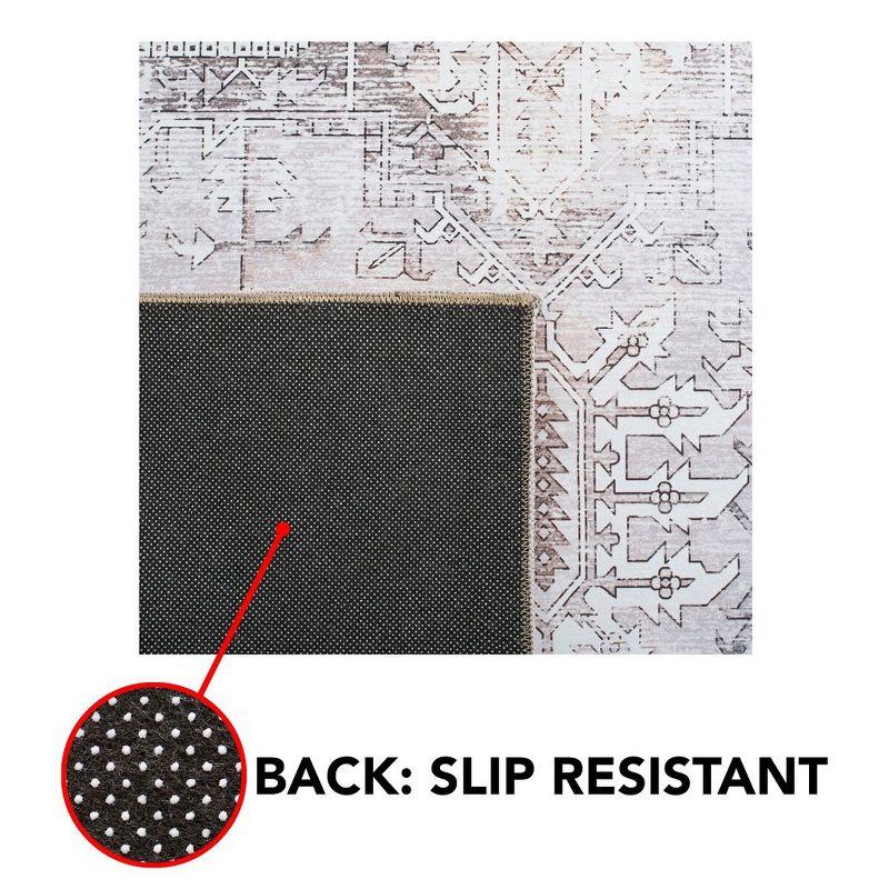 Tucson Vintage Persian TSN102 Power Loomed Machine Washable Skid-Resistant Indoor Area Rug - Beige/Grey - 8'x10' - Safavieh