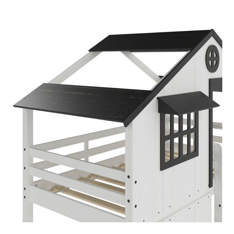 Child Craft Play House Twin Over Twin Standard Bunk Bed