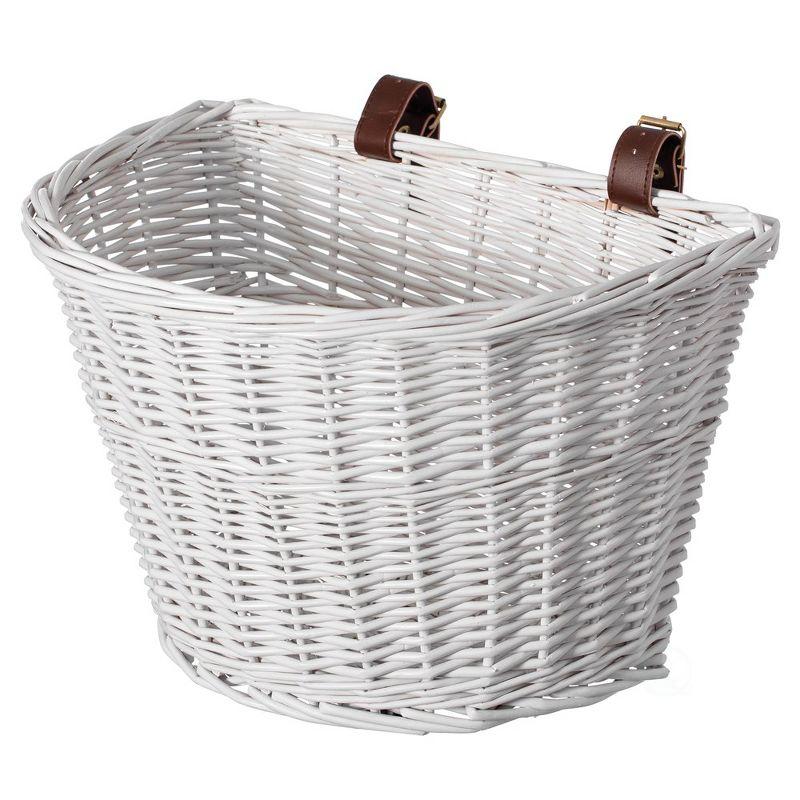 Wicker Front Cargo Bike Basket - Perfect for Riders of All Ages and Genders - for Beach Cruiser, Stationary Bike, E-bike, or Road Bike