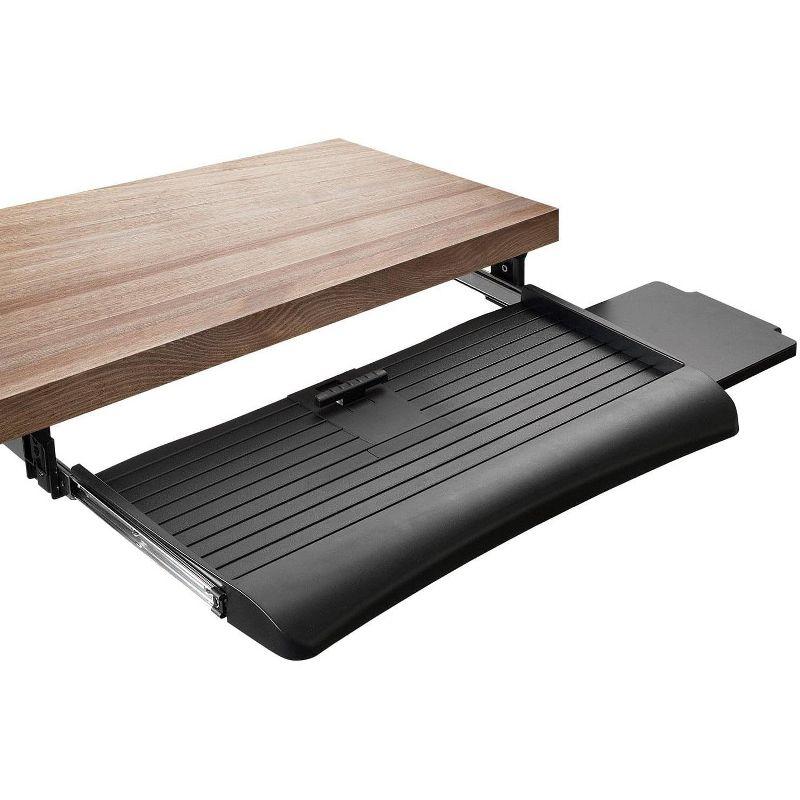 Mount-It! Keyboard Drawer Under Desk with Mouse Platform, Easy-Glide Sliding Under-Counter Computer Keyboard Tray 21 inch Wide