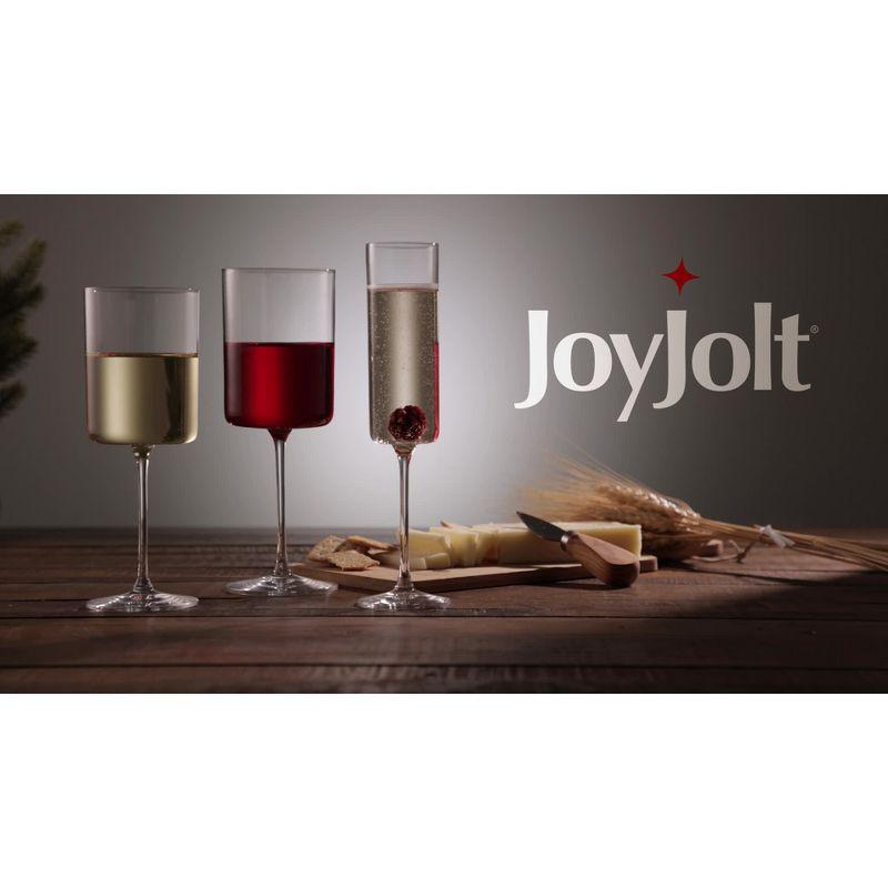 JoyJolt Claire Crystal White Wine Glasses – Set of 4 – 11.4 Ounce Wine Glass Set