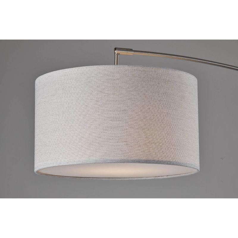 Adler Arc Lamp Brushed Steel - Adesso