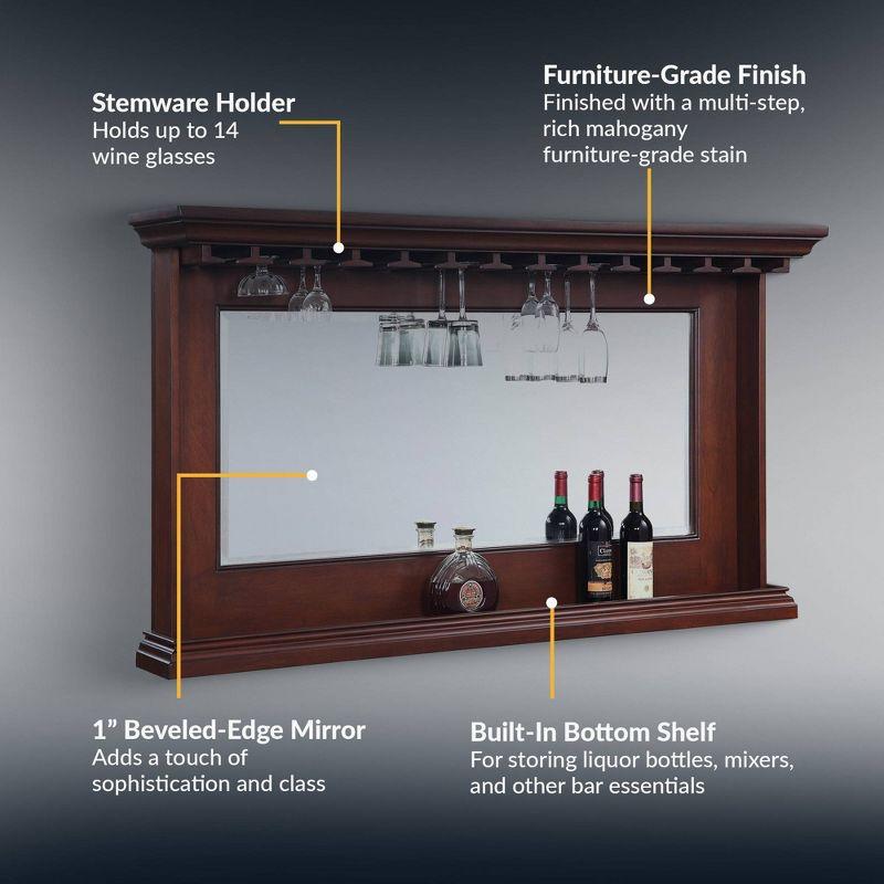 Hathaway Seville Back Bar Mirror - Walnut