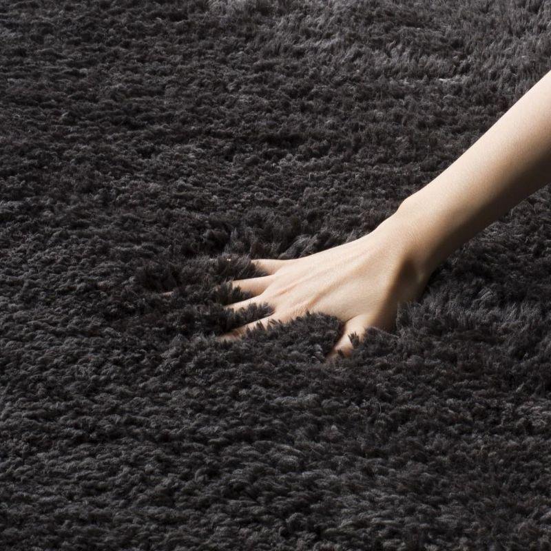 Sheep Shag SSG120 Hand Woven Indoor Area Rug - Charcoal - 4'x6' - Safavieh.