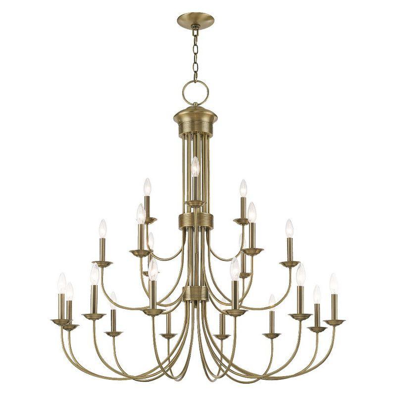 Livex Lighting Estate 21 - Light Chandelier in  Antique Brass