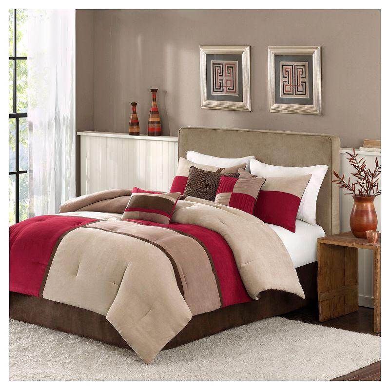 Palmer 7 PC Pieced Faux Suede Comforter Set