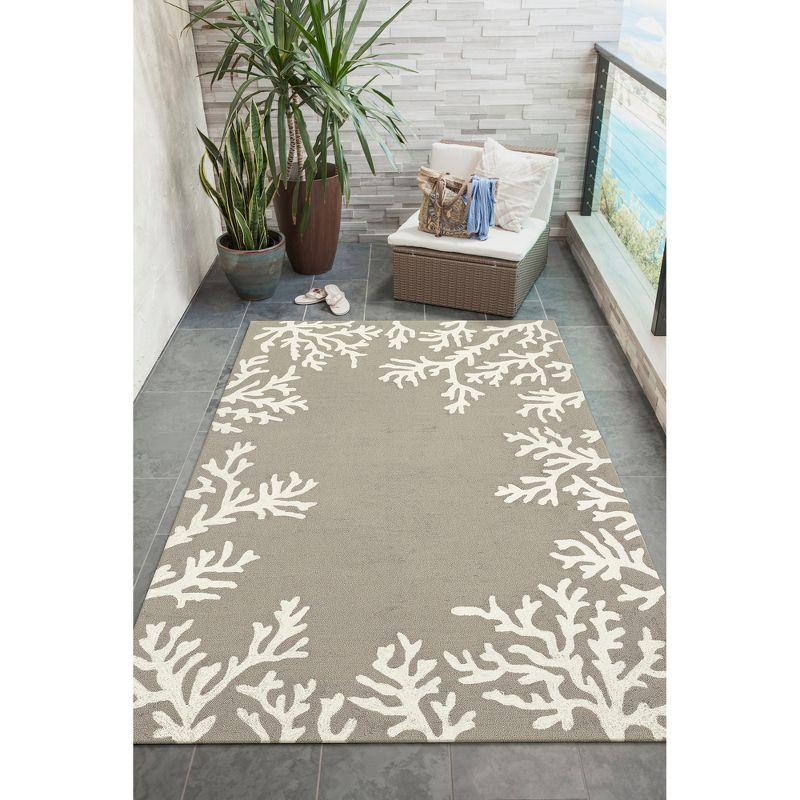 Coral Border Outdoor Rug