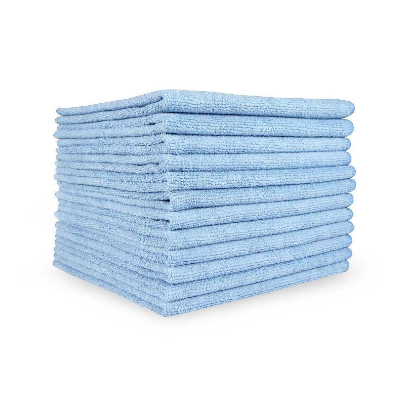 Smart Choice Microfiber Cleaning Cloths 12x12 30gm Blue (12/Pack)