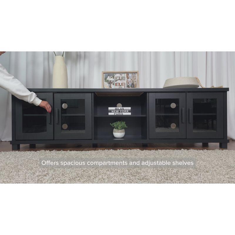 Fremont TV Stand for TVs up to 95" with Glass Cabinets - CorLiving