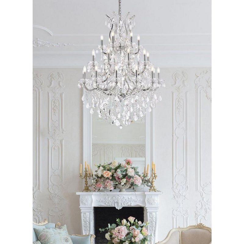 Elegant Lighting Maria Theresa 28 - Light Chandelier in  Chrome