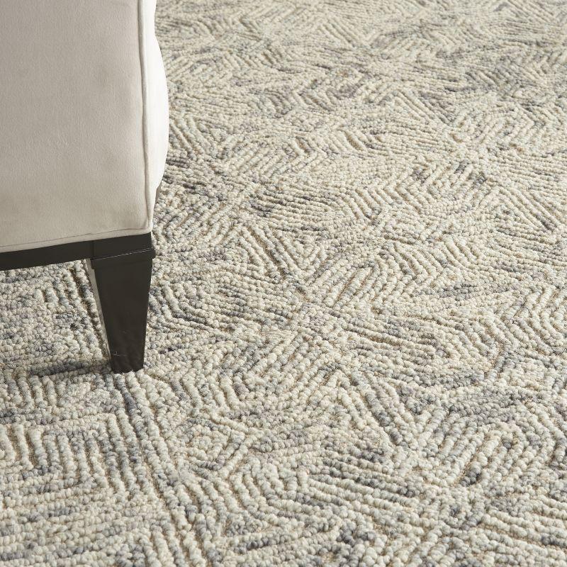 Hand-Tufted Vail Beige/Grey Wool Rectangular Area Rug, 8' x 12'